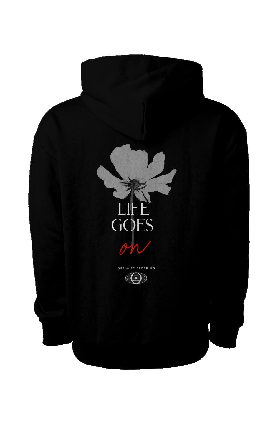 life goes on. flower heavyweight hoodie