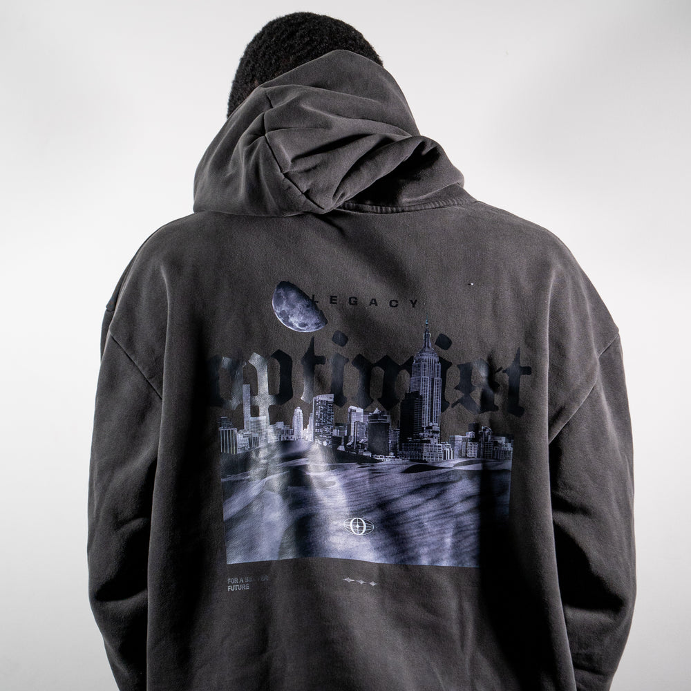 life goes on. skyline heavyweight hoodie